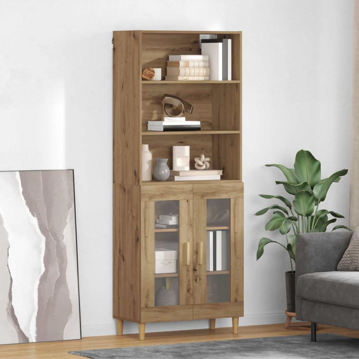 Bufet Stejar Artizanal 69,5 x 32,5 x 180 cm Lemn compozit - WALTI WALTI