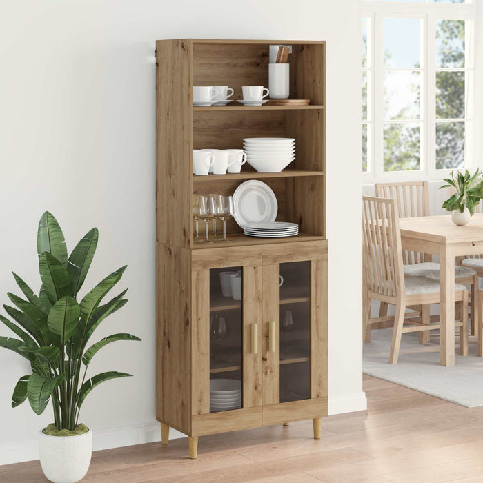 Bufet Stejar Artizanal 69,5 x 32,5 x 180 cm Lemn compozit - WALTI WALTI