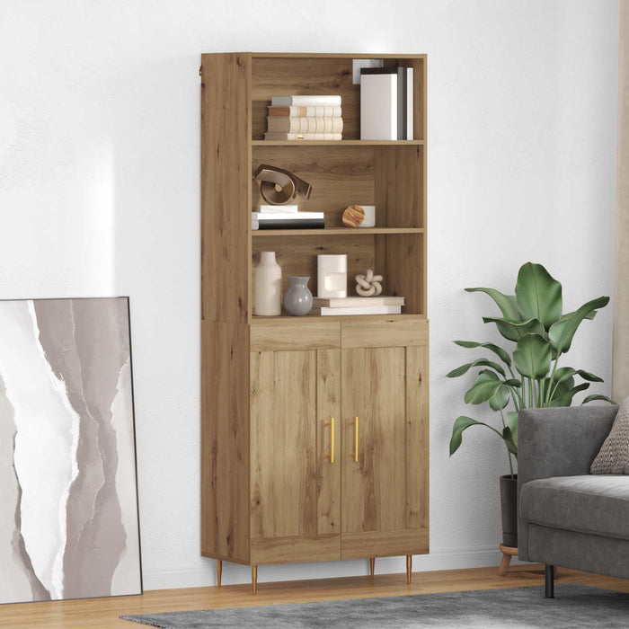 Bufet Stejar Artizanal 69,5 x 34 x 180 cm Lemn compozit - WALTI WALTI