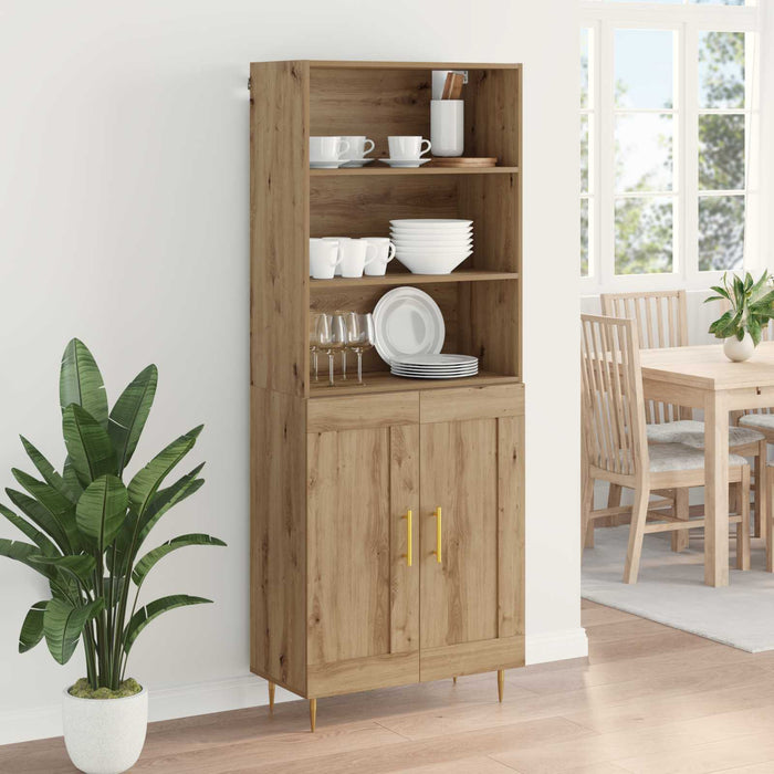 Bufet Stejar Artizanal 69,5 x 34 x 180 cm Lemn compozit - WALTI WALTI