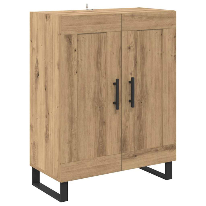 Bufet 2 pcs Stejar Artizanal Lemn Stratificat și Sticlă - WALTI WALTI
