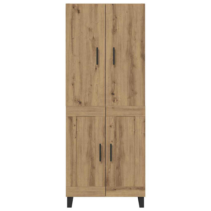 Bufet 2 pcs Stejar Artizanal Lemn Stratificat și Sticlă - WALTI WALTI
