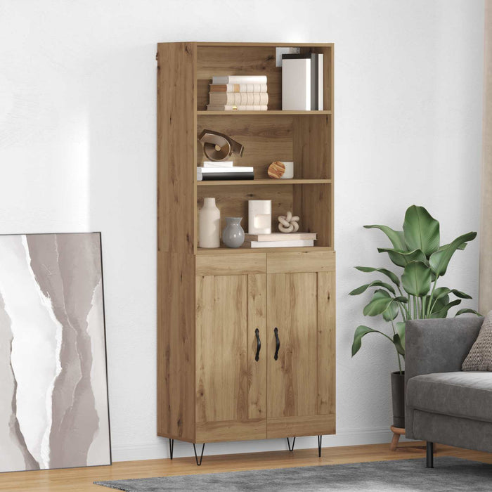 Bufet Stejar Artizanal 69,5 x 34 x 180 cm Lemn compozit - WALTI WALTI