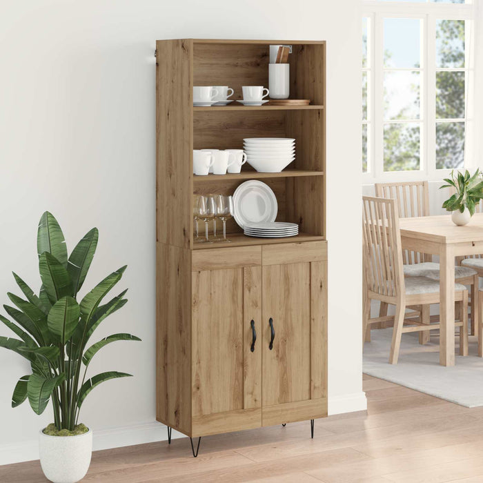 Bufet Stejar Artizanal 69,5 x 34 x 180 cm Lemn compozit - WALTI WALTI