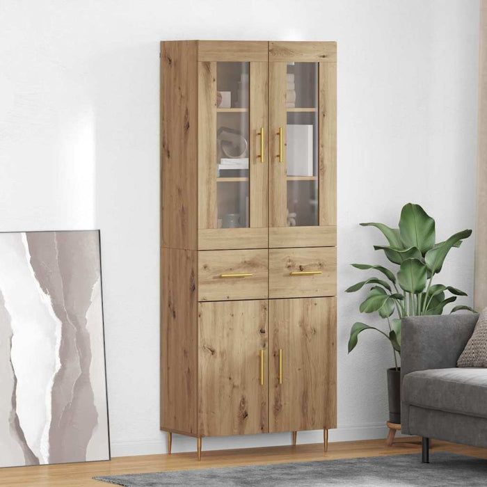 Bufet cu sertar 2 pcs Stejar Artizanal Lemn compozit - WALTI WALTI