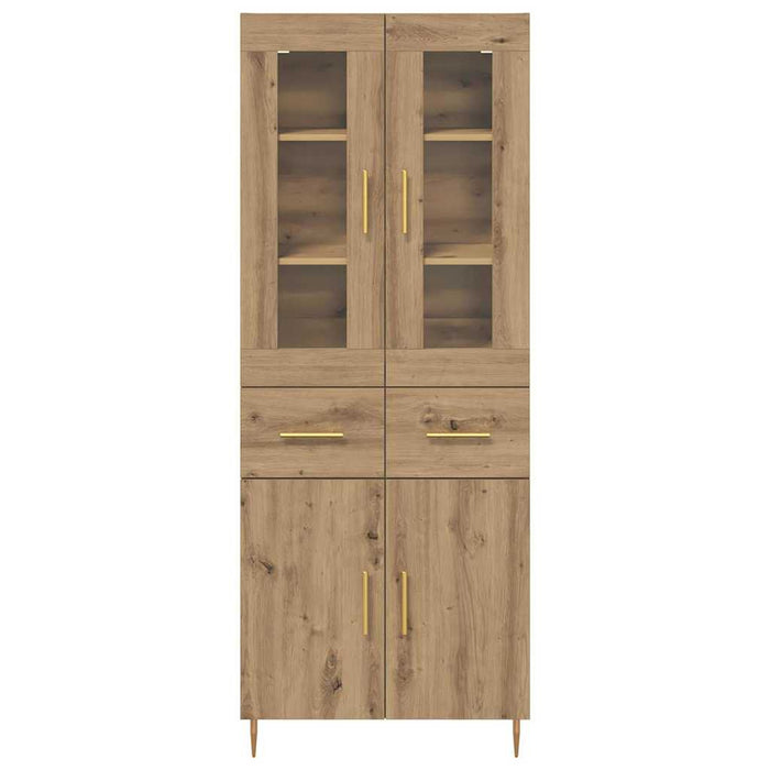 Bufet cu sertar 2 pcs Stejar Artizanal Lemn compozit - WALTI WALTI