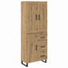 Bufet Stejar Artizanal 69,5 x 34 x 180 cm Lemn compozit - WALTI WALTI