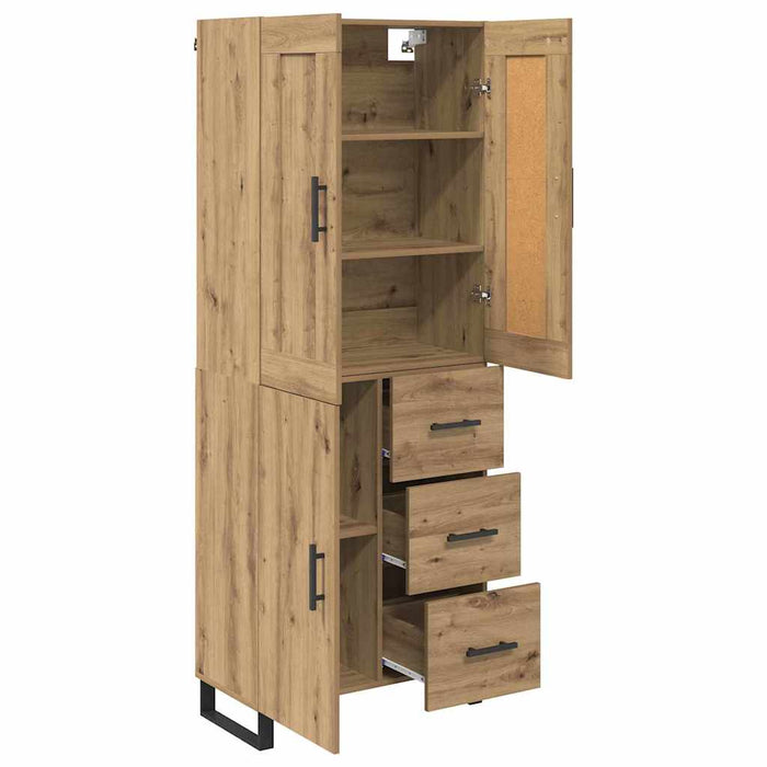 Bufet Stejar Artizanal 69,5 x 34 x 180 cm Lemn compozit - WALTI WALTI