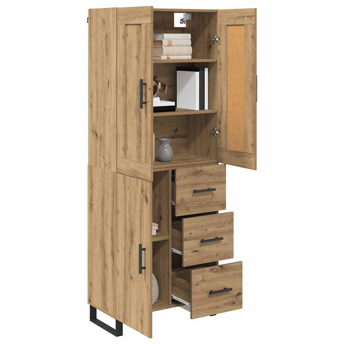 Bufet Stejar Artizanal 69,5 x 34 x 180 cm Lemn compozit - WALTI WALTI