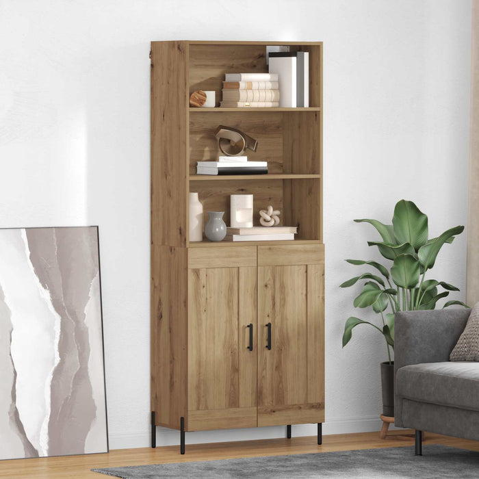 Bufet Stejar Artizanal 69,5 x 32,5 x 180 cm Lemn compozit - WALTI WALTI