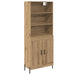 Bufet Stejar Artizanal 69,5 x 32,5 x 180 cm Lemn compozit - WALTI WALTI