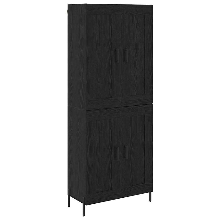 Bufet 2 pcs Stejar Negru 69,5 x 34 x 180 cm Lemn compozit - WALTI WALTI