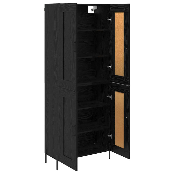 Bufet 2 pcs Stejar Negru 69,5 x 34 x 180 cm Lemn compozit - WALTI WALTI