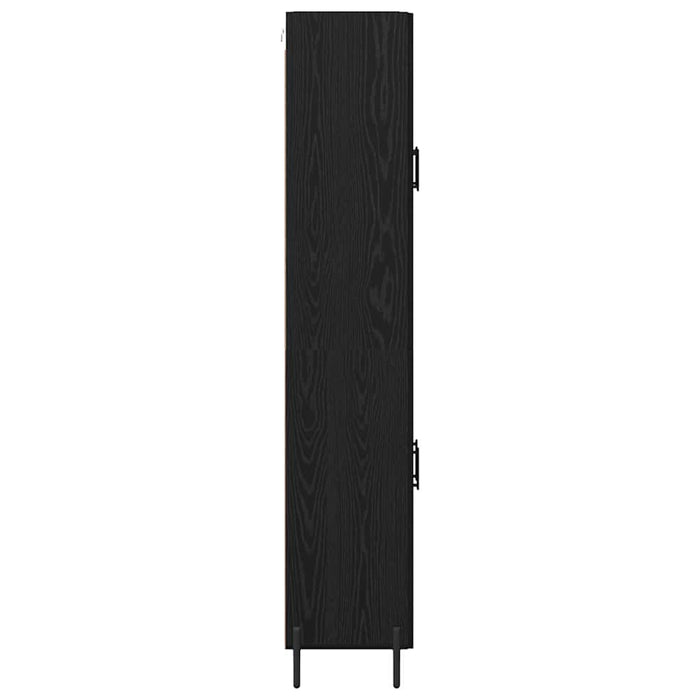 Bufet 2 pcs Stejar Negru 69,5 x 34 x 180 cm Lemn compozit - WALTI WALTI