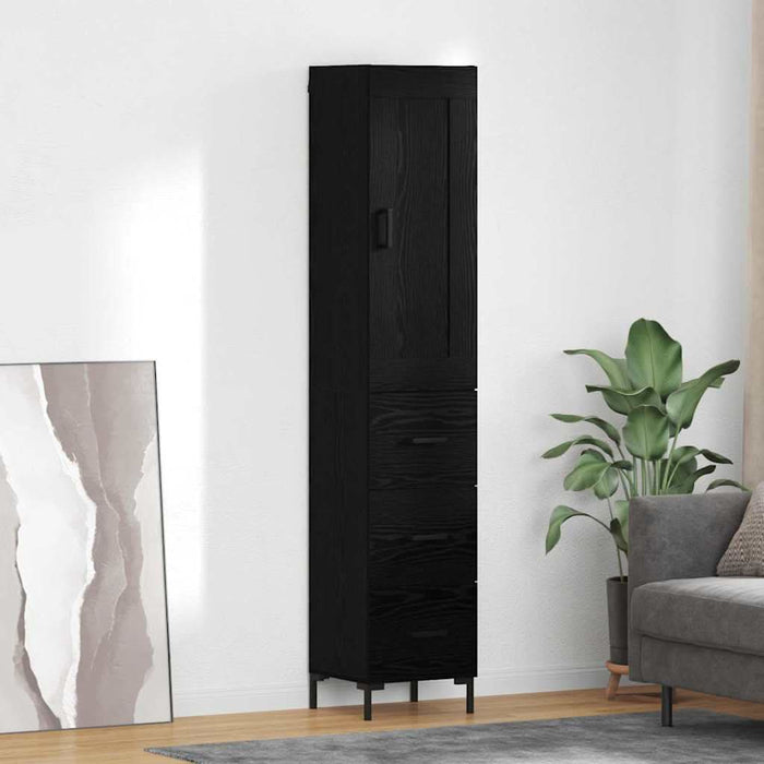 Bufet cu sertar Stejar Negru 34,5 x 34 x 180 cm Lemn compozit - WALTI WALTI