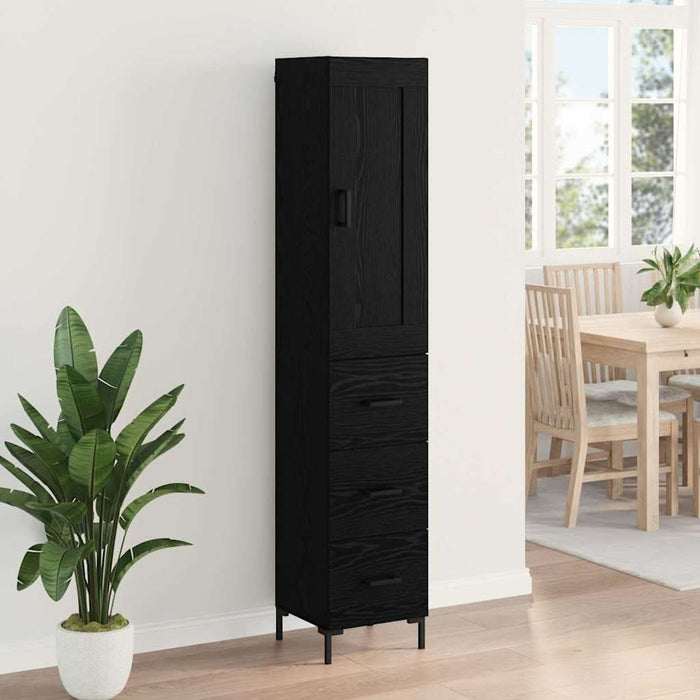 Bufet cu sertar Stejar Negru 34,5 x 34 x 180 cm Lemn compozit - WALTI WALTI