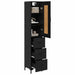 Bufet cu sertar Stejar Negru 34,5 x 34 x 180 cm Lemn compozit - WALTI WALTI