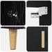 Bufet 2 pcs Stejar Negru 69,5 x 34 x 180 cm Lemn compozit - WALTI WALTI