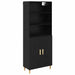 Bufet 2 pcs Stejar Negru 69,5 x 34 x 180 cm Lemn compozit - WALTI WALTI
