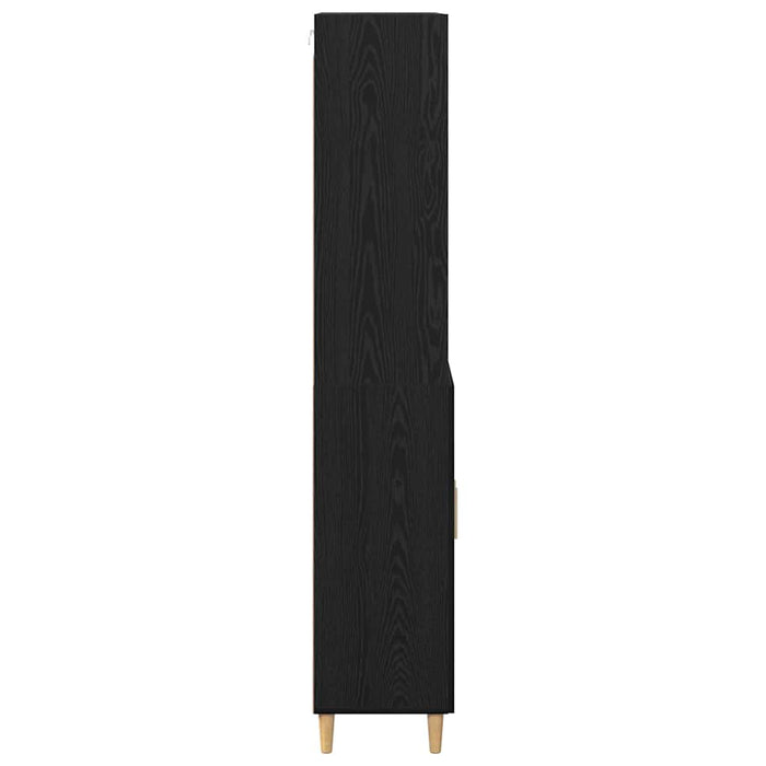 Bufet 2 pcs Stejar Negru 69,5 x 34 x 180 cm Lemn compozit - WALTI WALTI