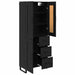 Bufet Pe perete cu sertar 2 pcs Stejar Negru Lemn compozit - WALTI WALTI