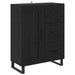 Bufet Pe perete cu sertar 2 pcs Stejar Negru Lemn compozit - WALTI WALTI