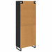 Bufet Pe perete cu sertar 2 pcs Stejar Negru Lemn compozit - WALTI WALTI