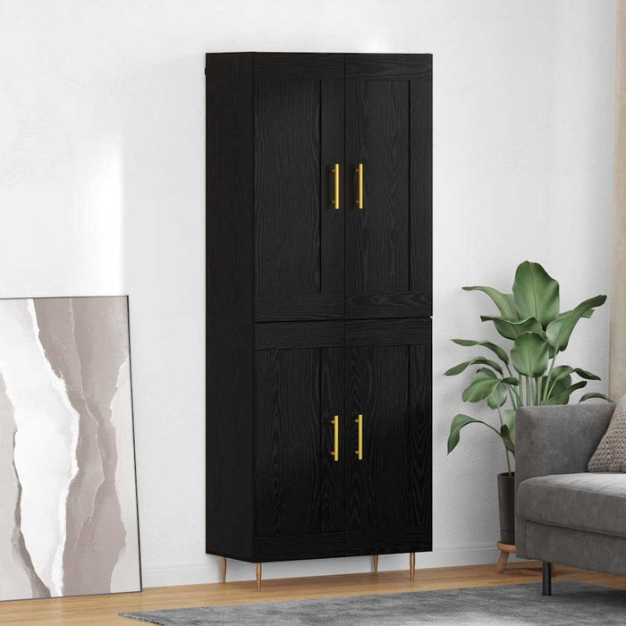 Bufet Stejar Negru 69,5 x 34 x 180 cm Lemn compozit - WALTI WALTI