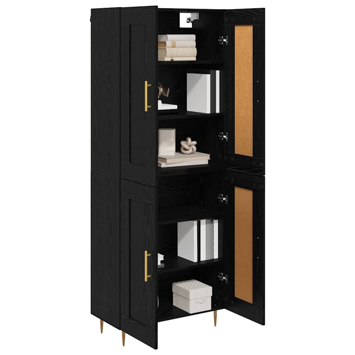 Bufet Stejar Negru 69,5 x 34 x 180 cm Lemn compozit - WALTI WALTI