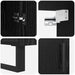 Bufet Stejar Negru 34,5 x 34 x 180 cm Lemn compozit - WALTI WALTI