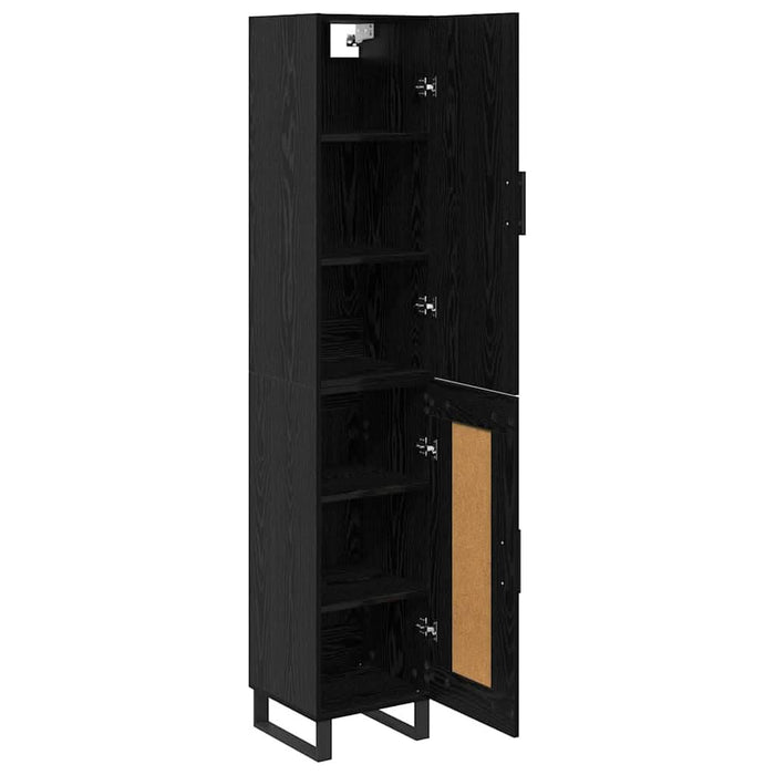Bufet Stejar Negru 34,5 x 34 x 180 cm Lemn compozit - WALTI WALTI