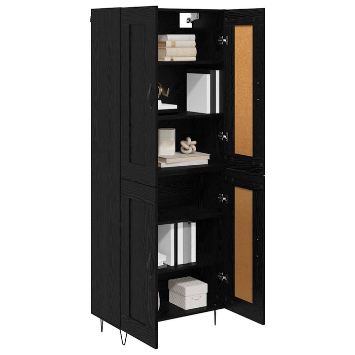 Bufet Stejar Negru 69,5 x 34 x 180 cm Lemn compozit - WALTI WALTI