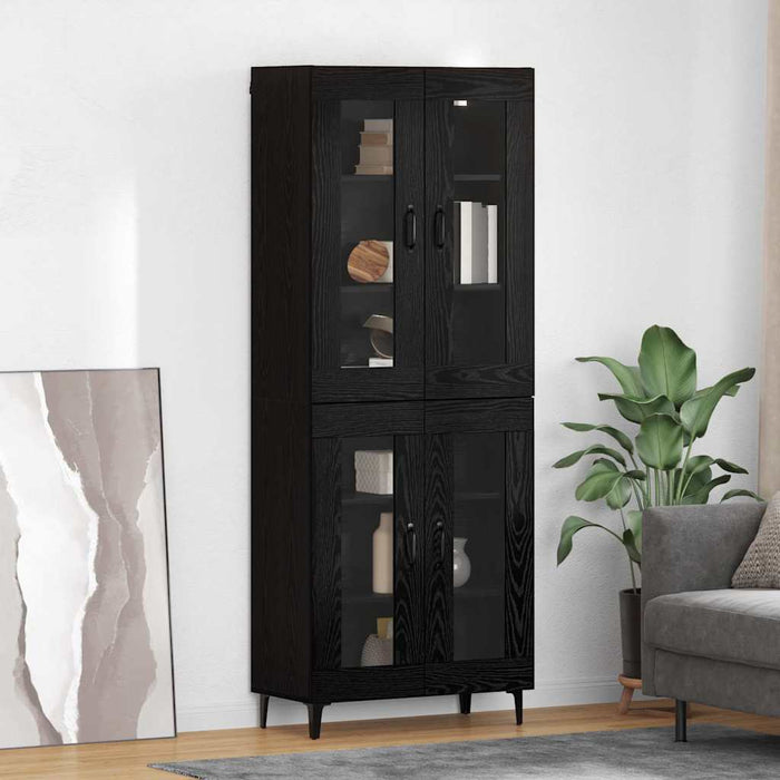 Bufet Pe perete Stejar Negru 69,5 x 34 x 180 cm Lemn compozit - WALTI WALTI