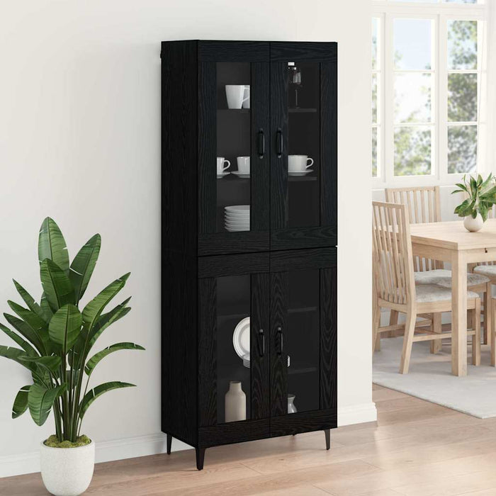 Bufet Pe perete Stejar Negru 69,5 x 34 x 180 cm Lemn compozit - WALTI WALTI
