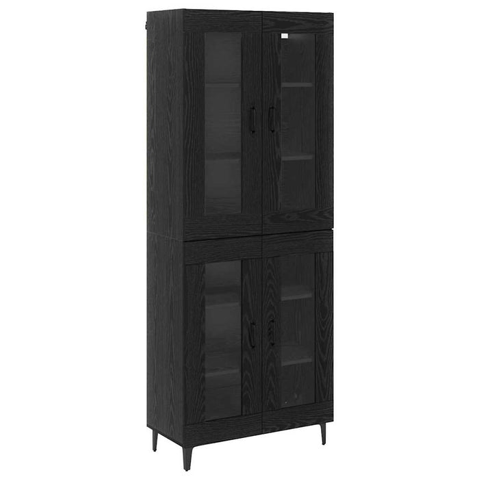 Bufet Pe perete Stejar Negru 69,5 x 34 x 180 cm Lemn compozit - WALTI WALTI