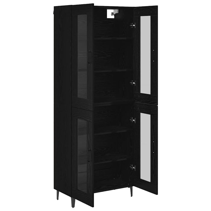 Bufet Pe perete Stejar Negru 69,5 x 34 x 180 cm Lemn compozit - WALTI WALTI