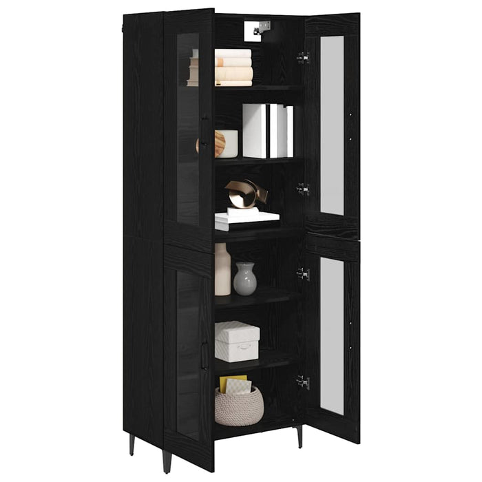 Bufet Pe perete Stejar Negru 69,5 x 34 x 180 cm Lemn compozit - WALTI WALTI