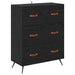 Cabinet înalt cu raft 2 pcs Stejar Negru Lemn compozit - WALTI WALTI