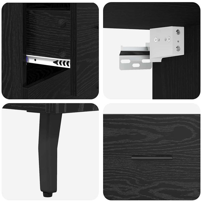 Bufet cu sertar Stejar Negru 69,5 x 34 x 180 cm - WALTI WALTI