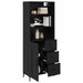 Bufet Pe perete cu sertar 2 pcs Stejar Negru Lemn compozit - WALTI WALTI