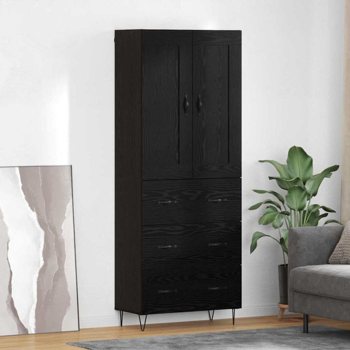 Bufet cu sertar Stejar Negru 69,5 x 34 x 180 cm Lemn compozit - WALTI WALTI