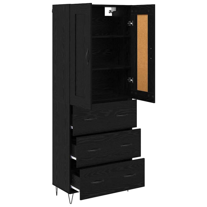 Bufet cu sertar Stejar Negru 69,5 x 34 x 180 cm Lemn compozit - WALTI WALTI