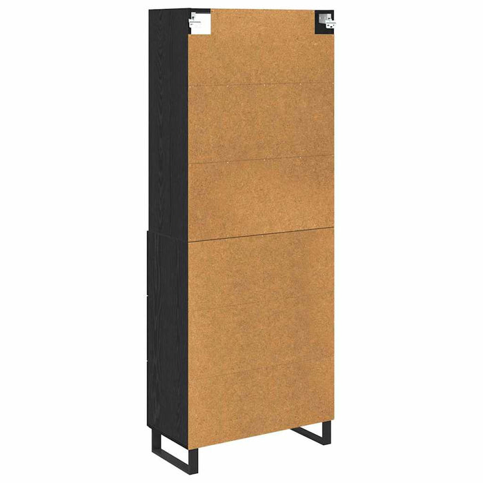 Bufet cu sertar 2 pcs Stejar Negru Lemn compozit - WALTI WALTI
