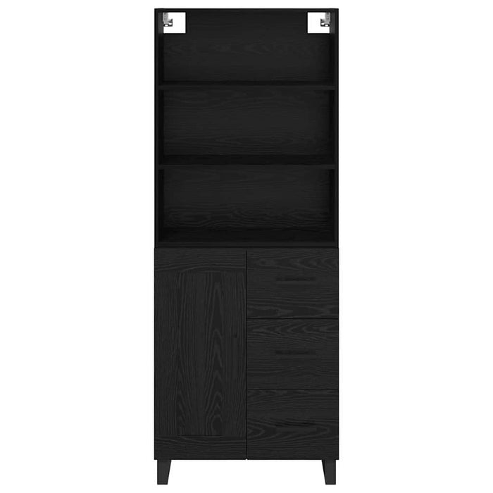 Bufet cu sertar 2 pcs Stejar Negru Lemn compozit - WALTI WALTI