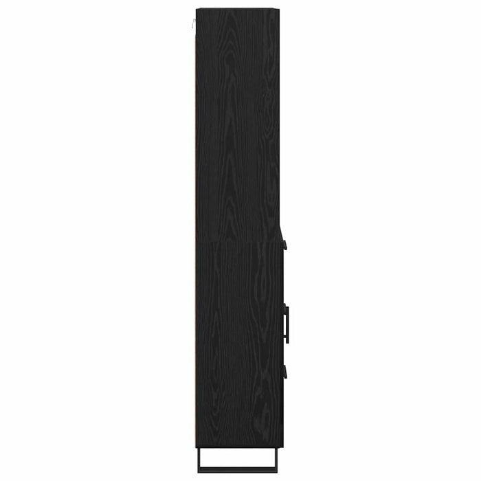 Bufet cu sertar 2 pcs Stejar Negru Lemn compozit - WALTI WALTI