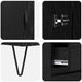 Bufet Pe perete cu sertar 2 pcs Stejar Negru Lemn compozit - WALTI WALTI