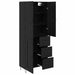 Bufet Pe perete cu sertar 2 pcs Stejar Negru Lemn compozit - WALTI WALTI