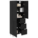 Bufet Pe perete cu sertar 2 pcs Stejar Negru Lemn compozit - WALTI WALTI