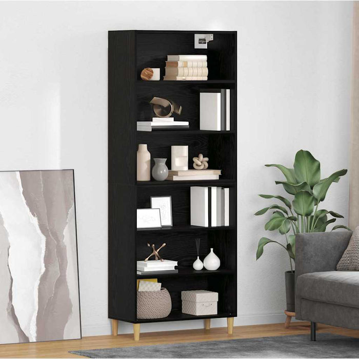 Bufet 2 pcs Stejar Negru 69,5 x 32,5 x 180 cm Lemn compozit - WALTI WALTI