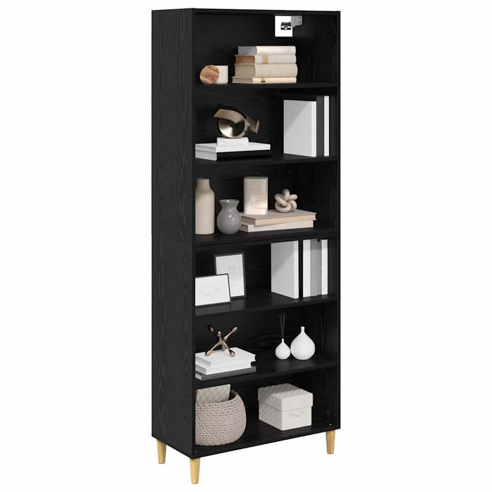 Bufet 2 pcs Stejar Negru 69,5 x 32,5 x 180 cm Lemn compozit - WALTI WALTI